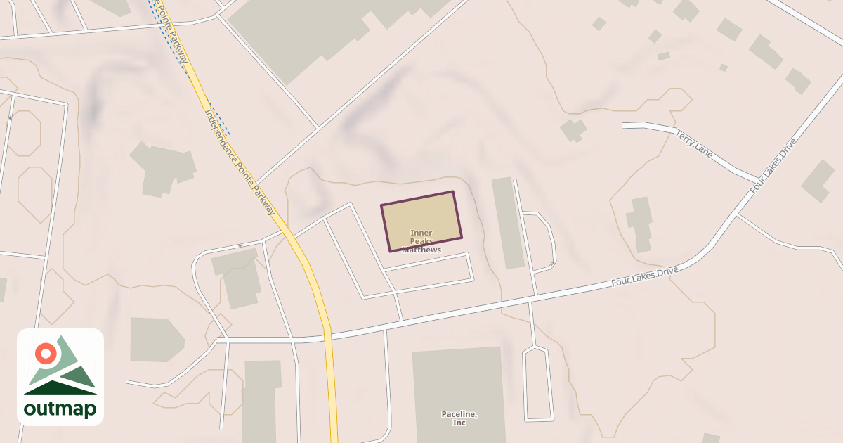 Map of Inner Peaks Matthews