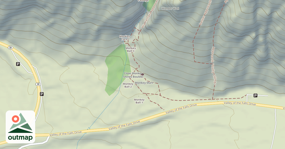 Map of Monkey3 Boulder
