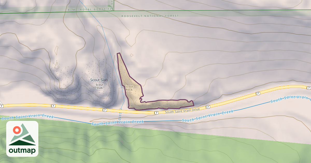 Map of Scout Rock