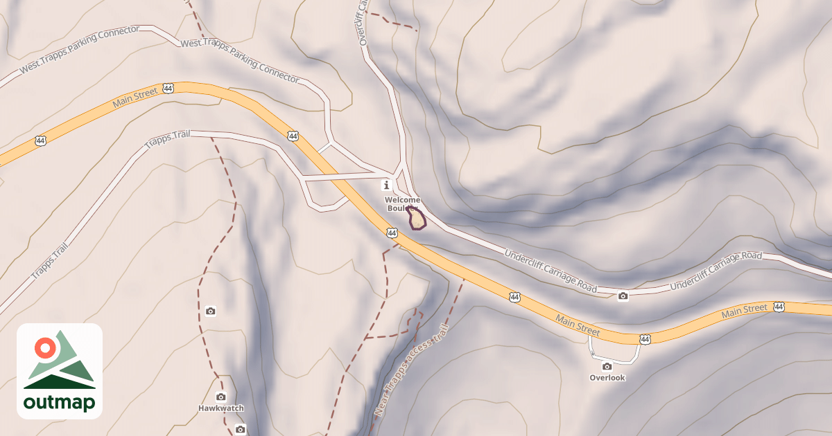 Map of Trapps Boulders