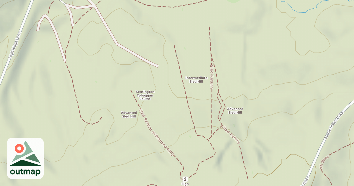 Map of Beginner Sled Hill