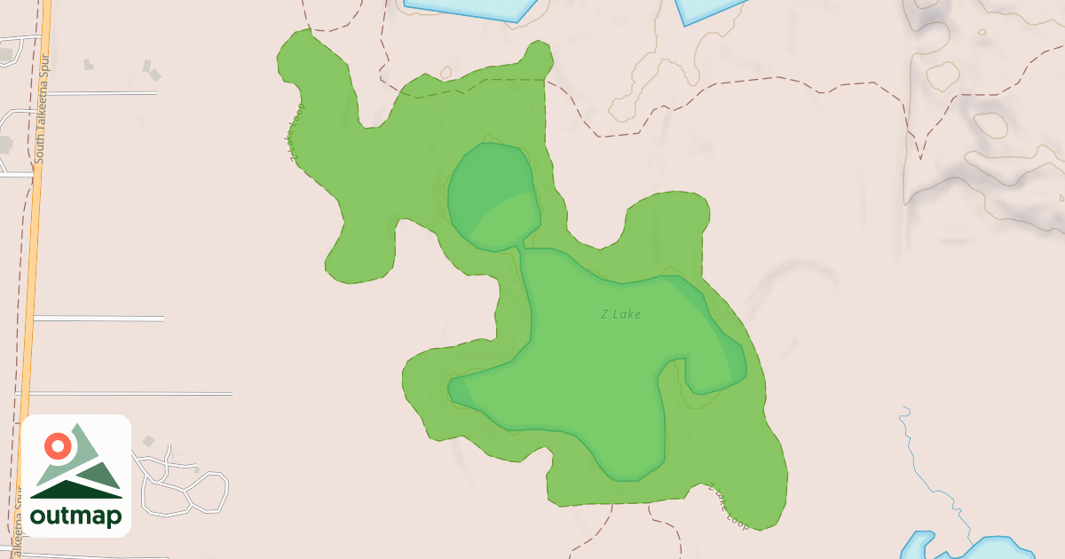 Map of Z Lake Loop