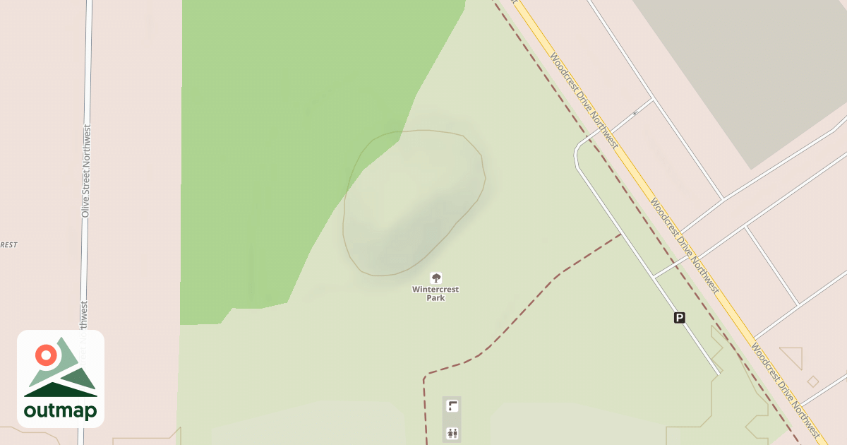 Map of Wintercrest Park Sledding Hill