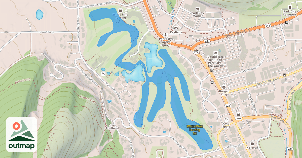 Map of White Pine Touring 5K