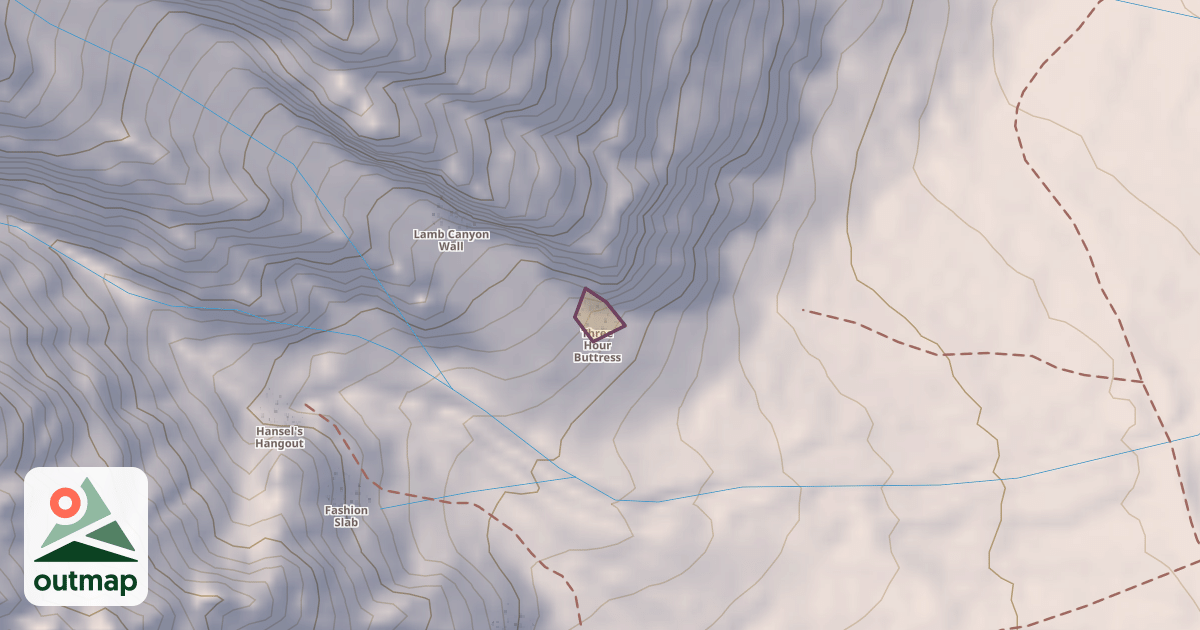 Map of Three Hour Buttress
