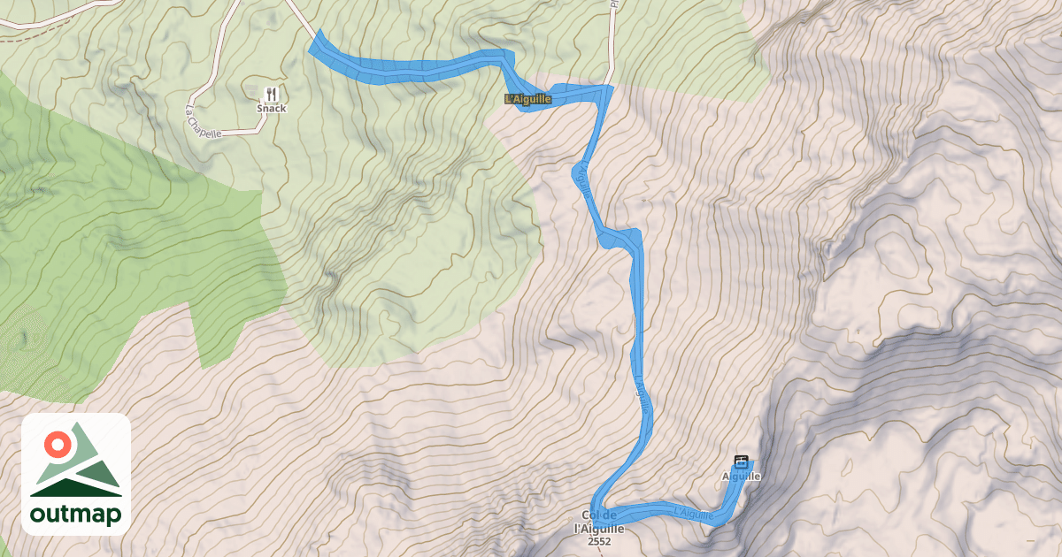 Map of L'Aiguille