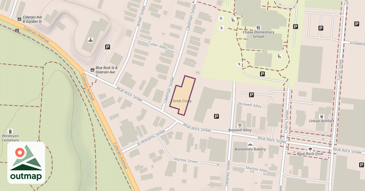 Map of Climb Cincy