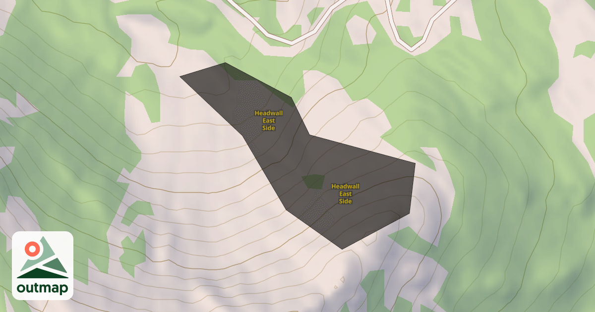 Map of Headwall East Side