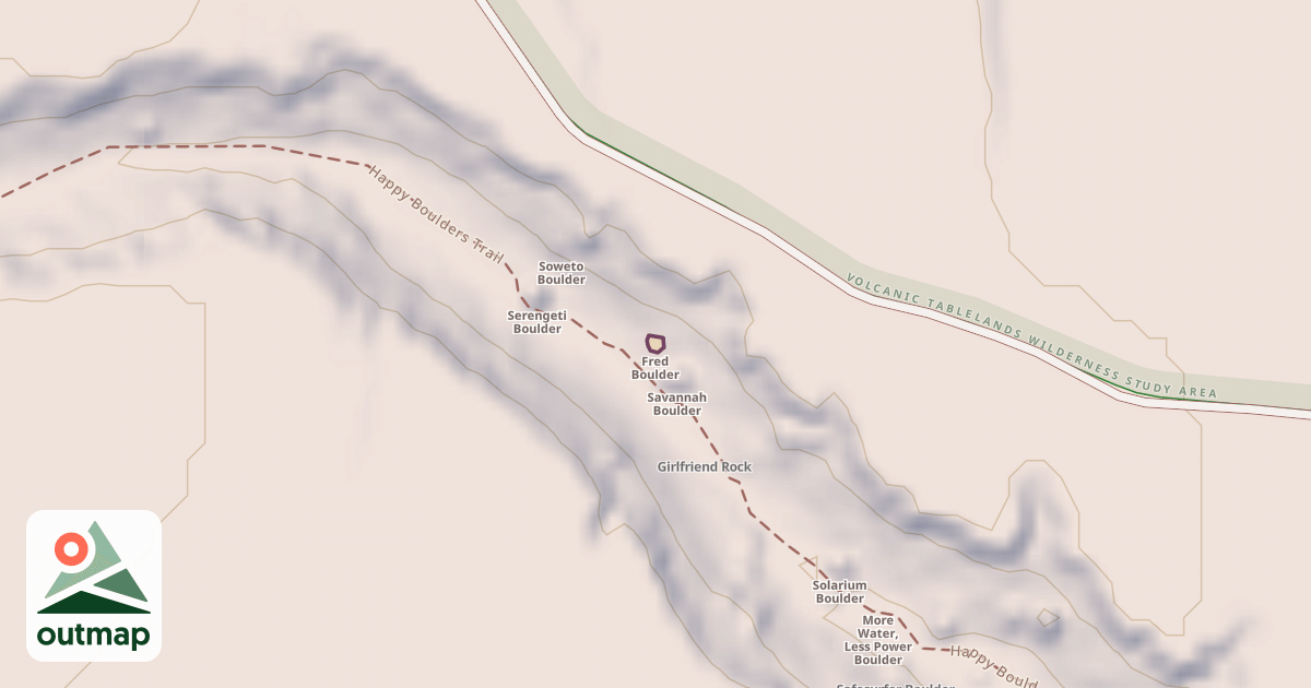 Map of Fred Boulder