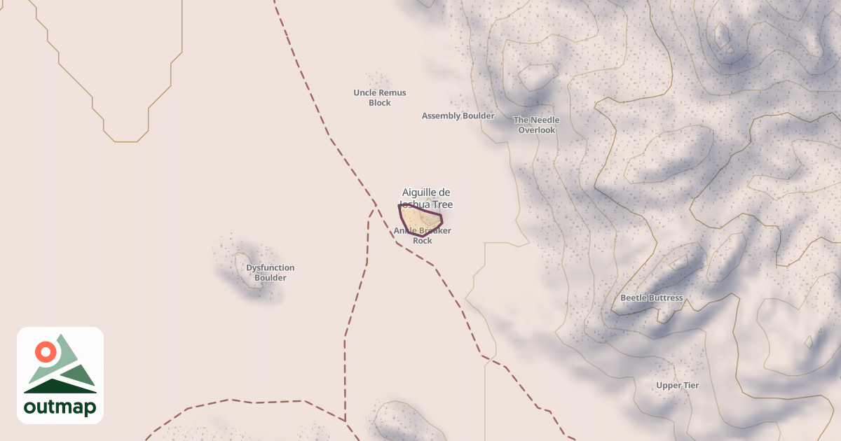Map of Ankle Breaker Rock