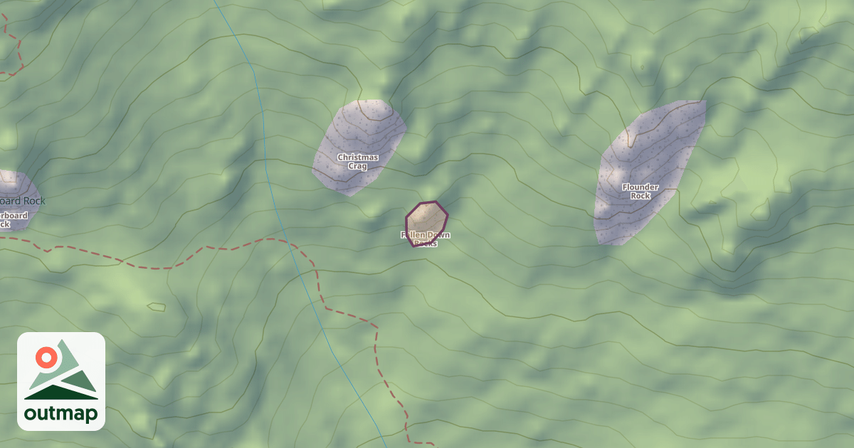 Map of Fallen Down Rocks