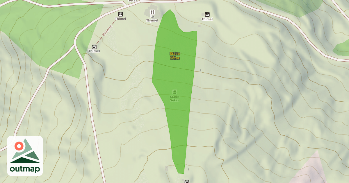 Map of Stade Sétaz