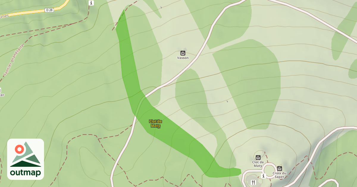 Map of Clot de Maty
