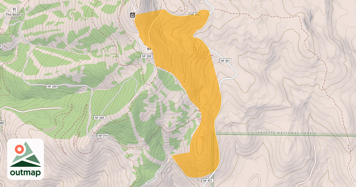 Map of Lakeview Lift-Served Backcountry