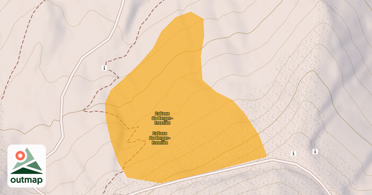 Map of Cabane du Berger - Freeride