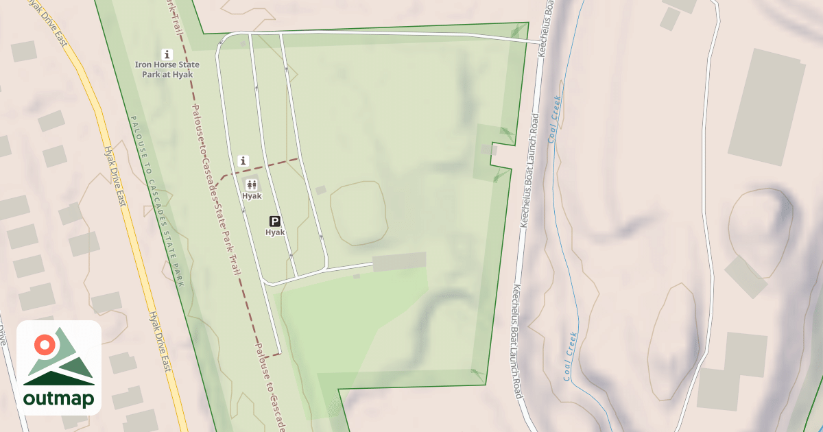 Map of Hyak Sledding Hill
