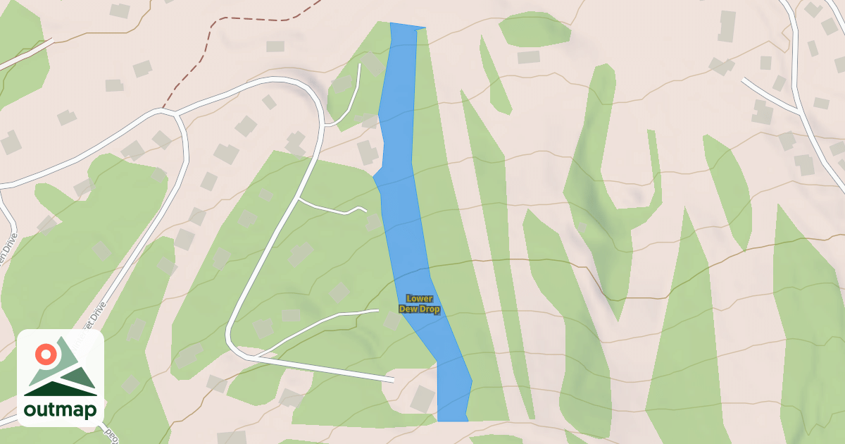 Map of Lower Dew Drop
