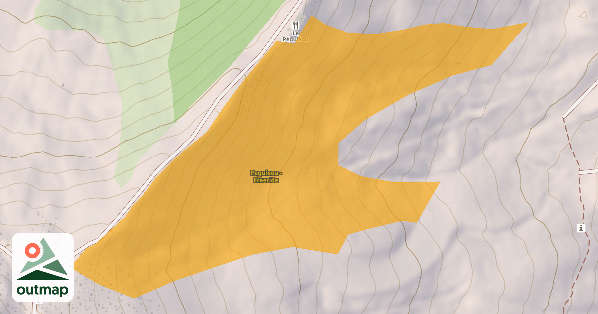 Map of Peguieou - Freeride