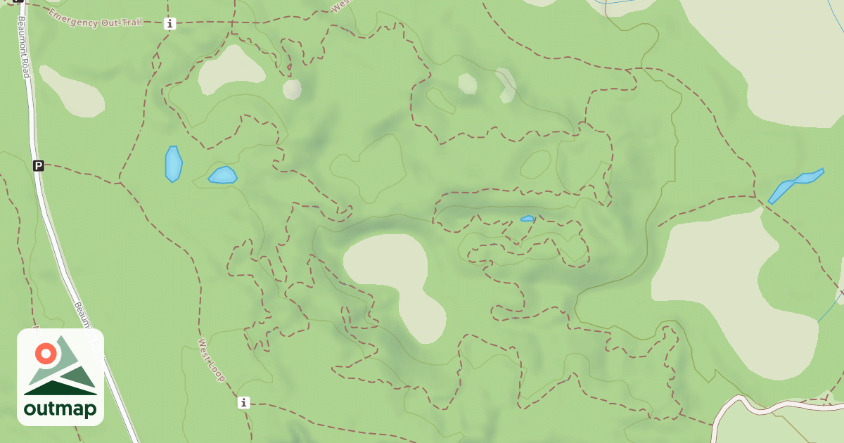 Map of Highland Mountain Bike Trails - C Loop