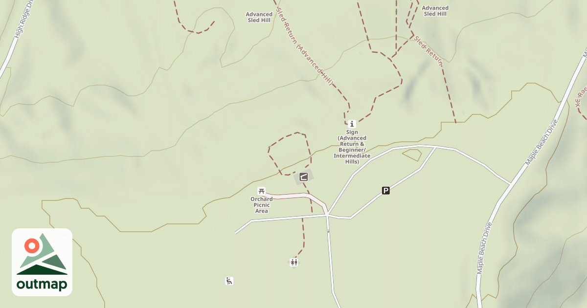 Map of Baby Sled Hill