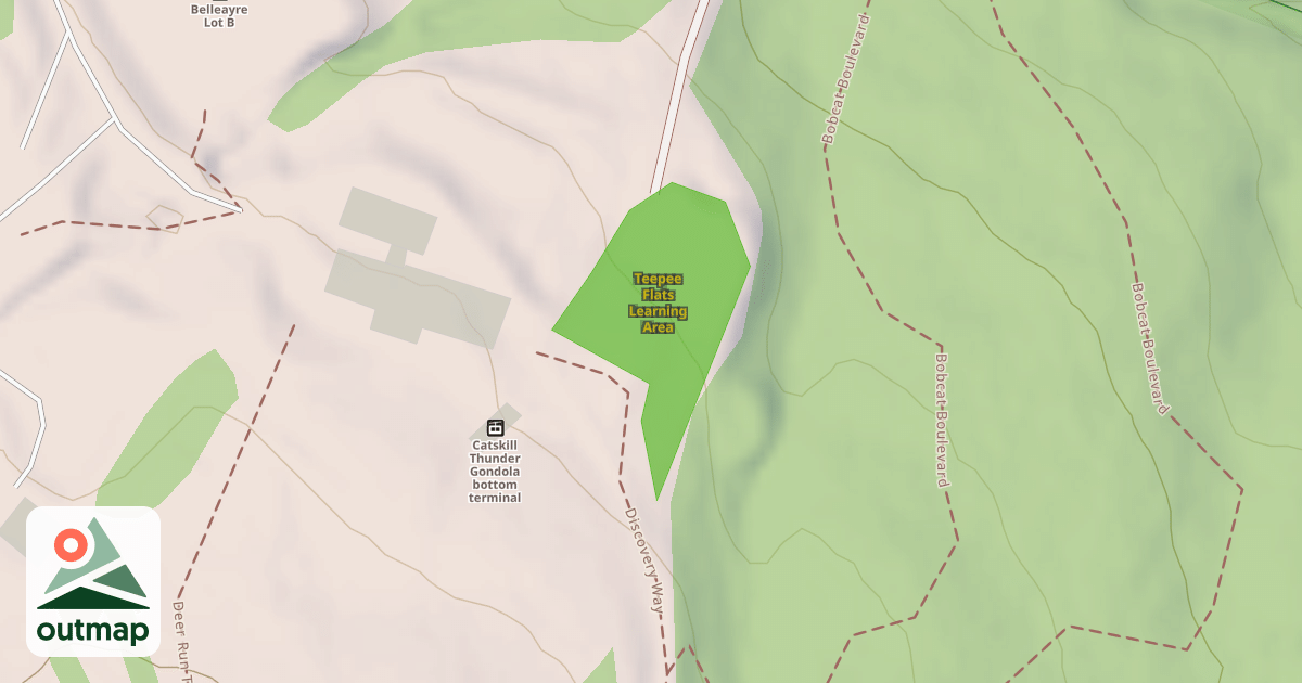 Map of Teepee Flats Learning Area