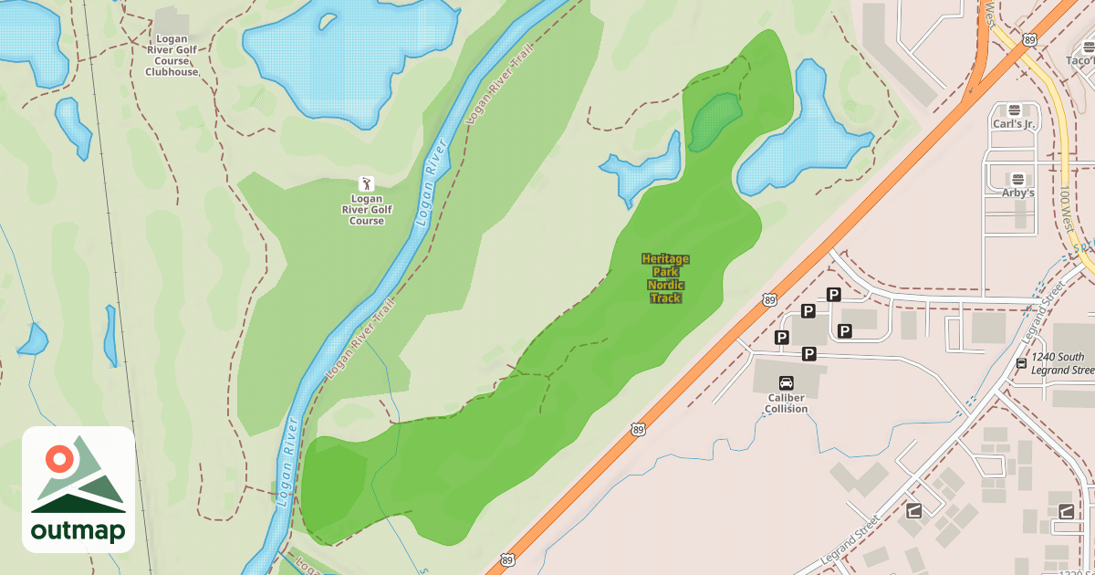 Map of Heritage Park Nordic Track