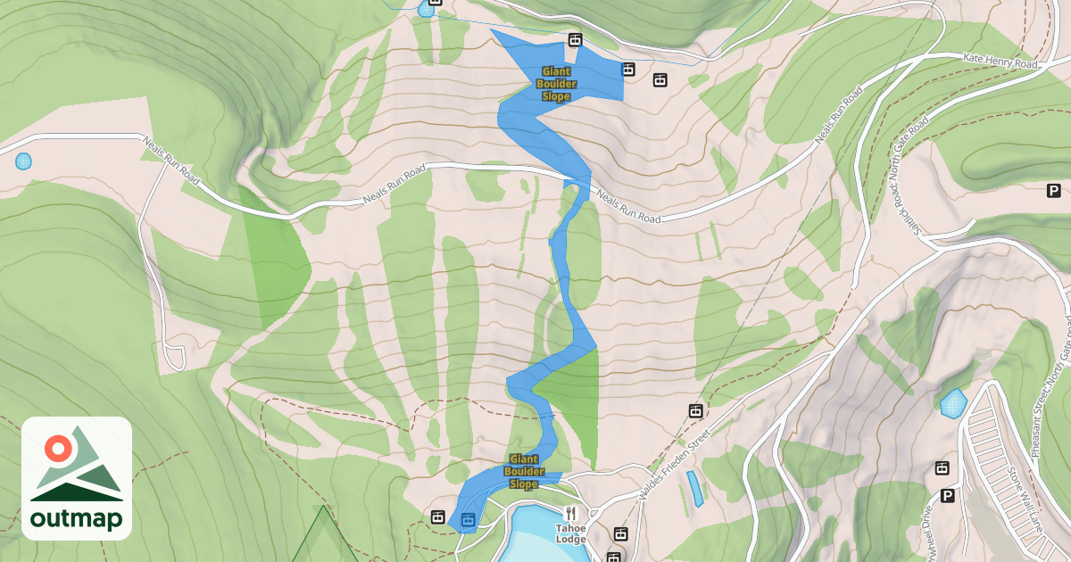 Map of Giant Boulder Slope