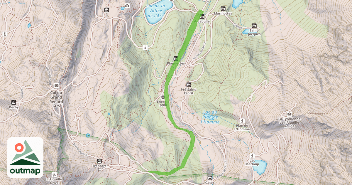 Map of Plan des Eaux