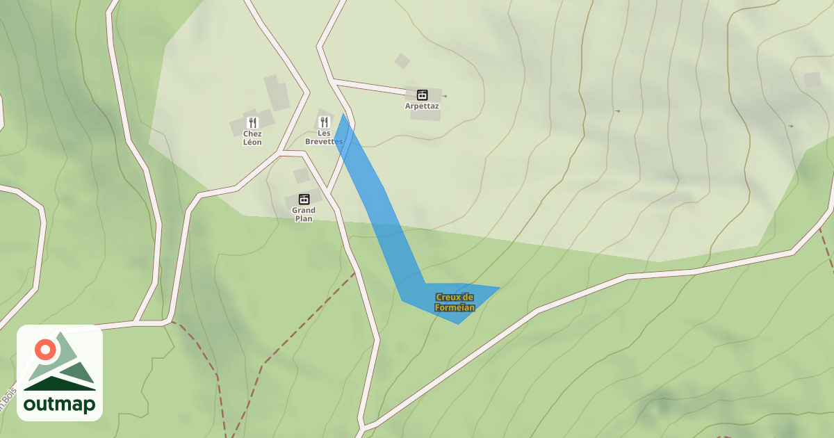 Map of Creux de Formeïan