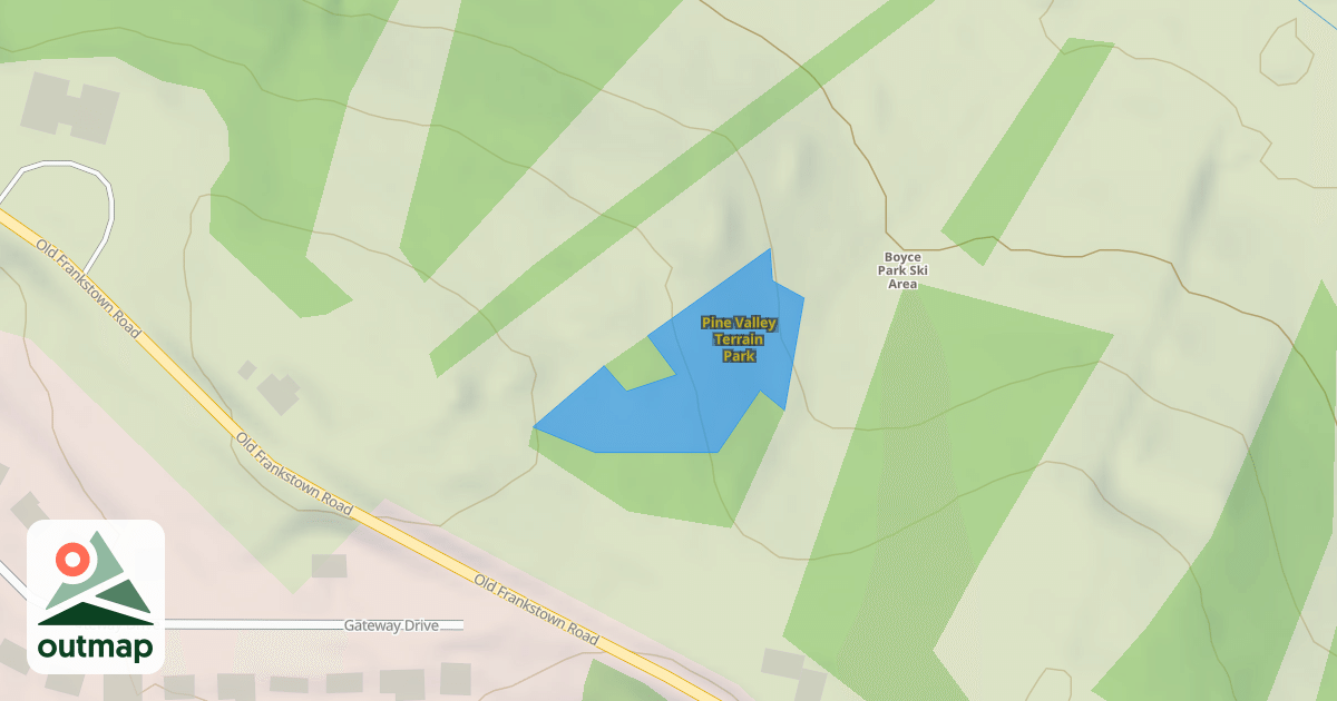 Map of Pine Valley Terrain Park
