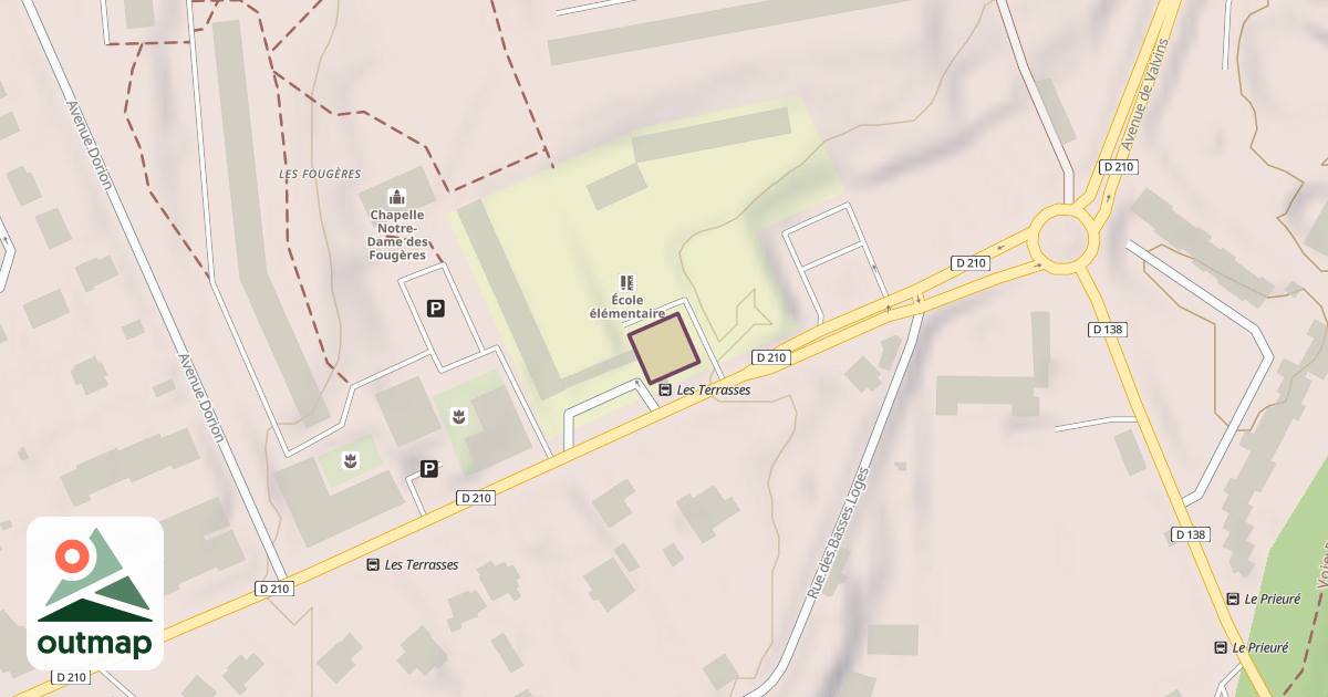 Map of Gymnase des Terrasses