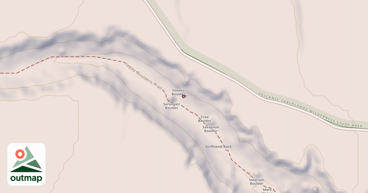 Map of Cilley Boulder