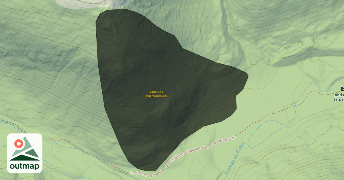 Map of Mur des Patrouilleurs