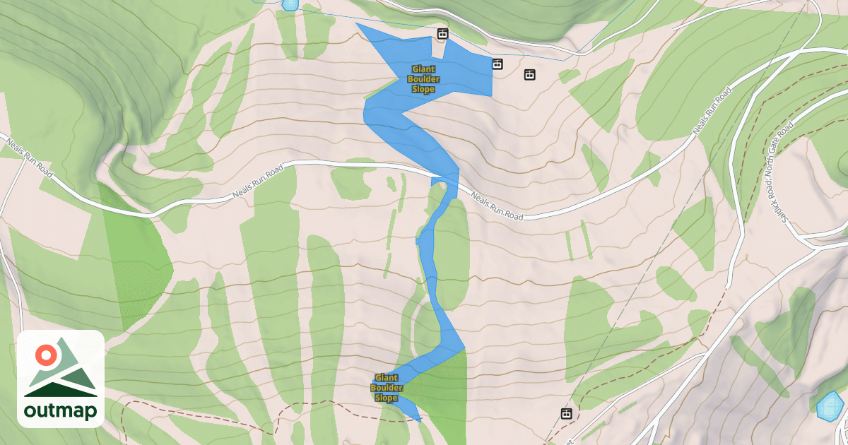 Map of Giant Boulder Slope