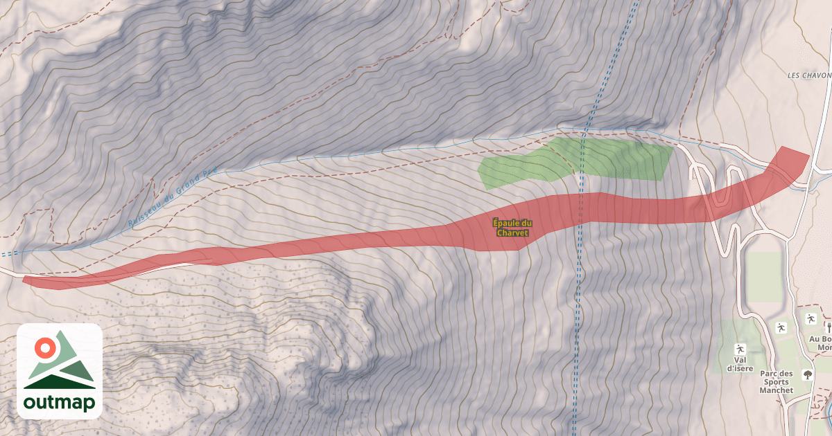 Map of Épaule du Charvet