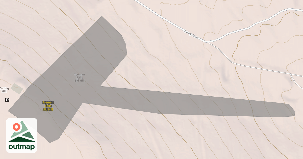 Map of Iceman Falls Ski Hill