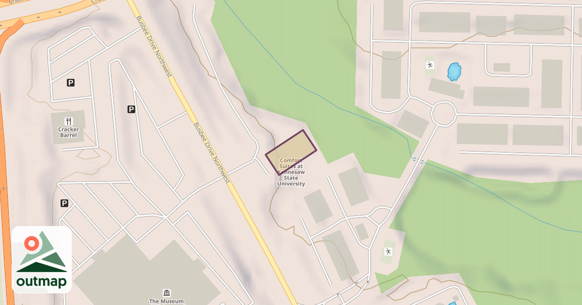 Map of Comfort Suites at Kennesaw State University