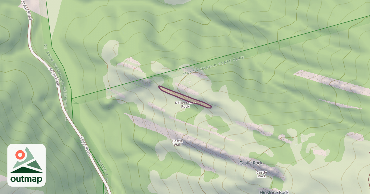Map of Deliverance Rock