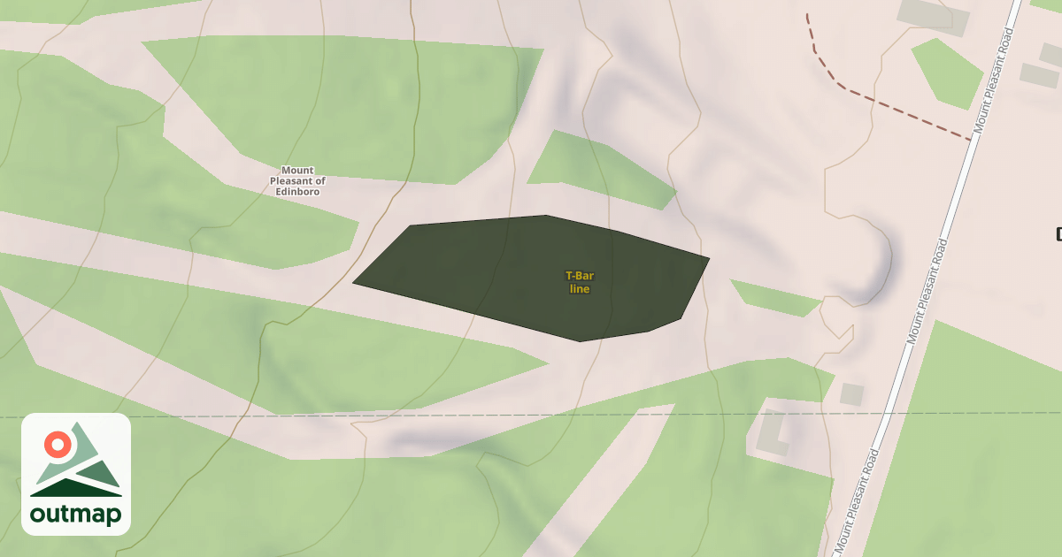 Map of T-Bar line