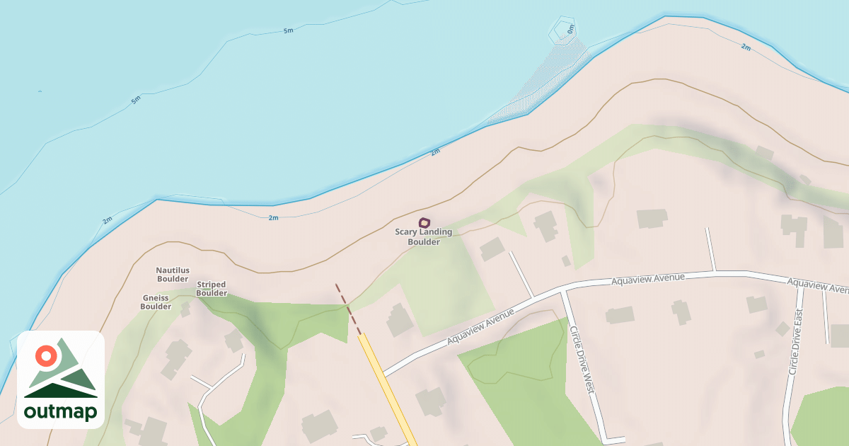 Map of Scary Landing Boulder