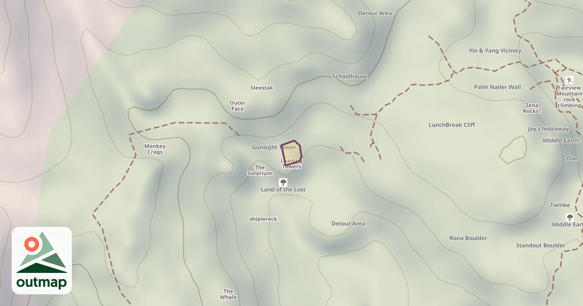 Map of Leaning Towers