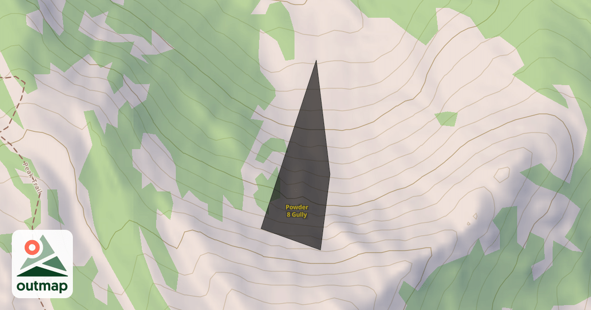 Map of Powder 8 Gully