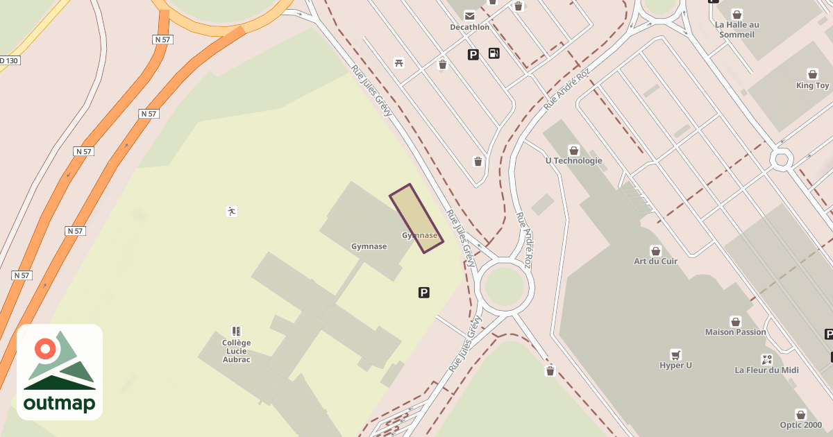 Map of Gymnase