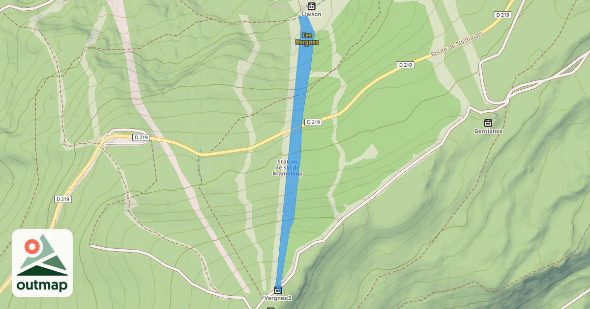Map of Les Vergnes