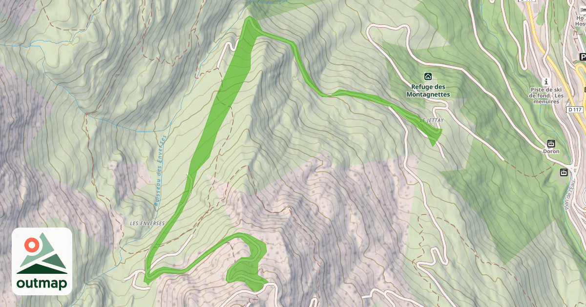 Map of Les Enverses