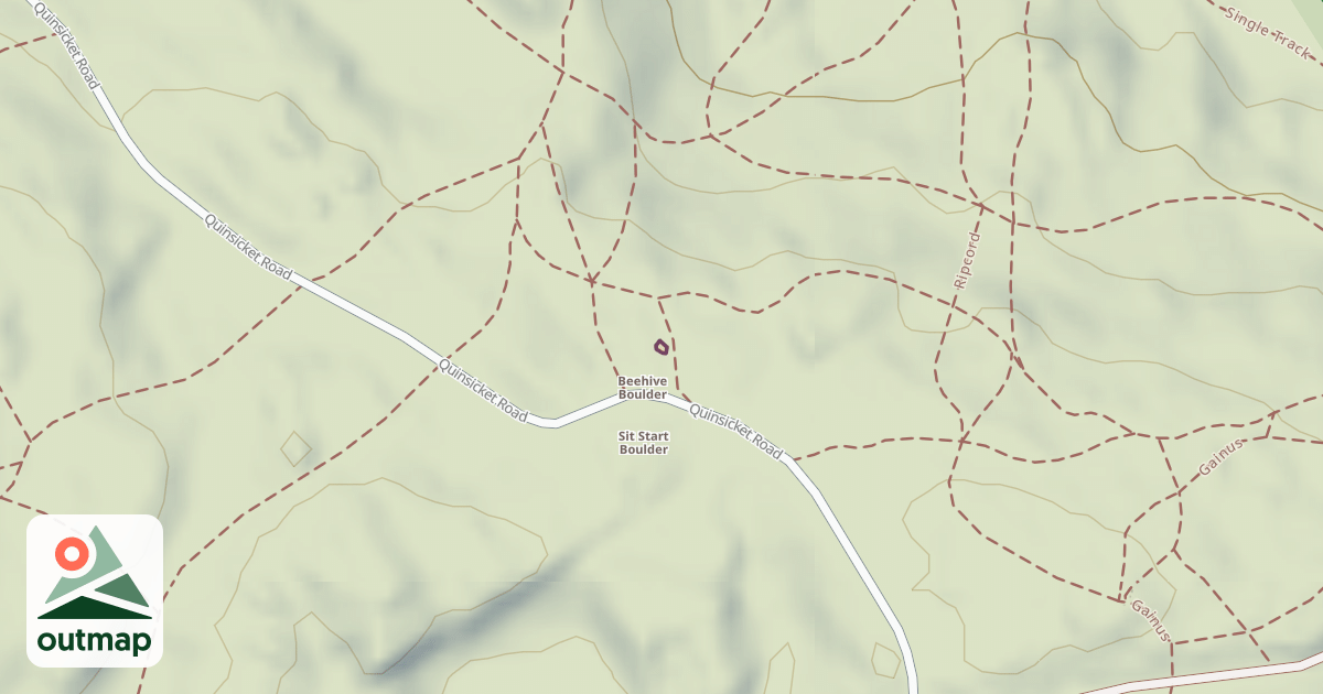 Map of Pedestal Boulder
