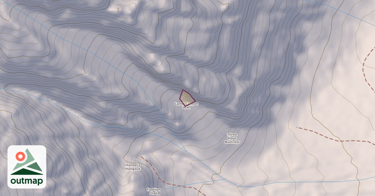 Map of Lamb Canyon Wall