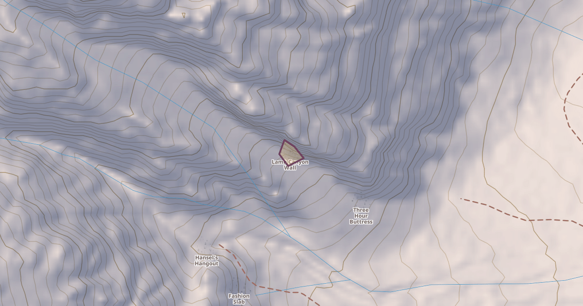 Map preview of Lamb Canyon Wall