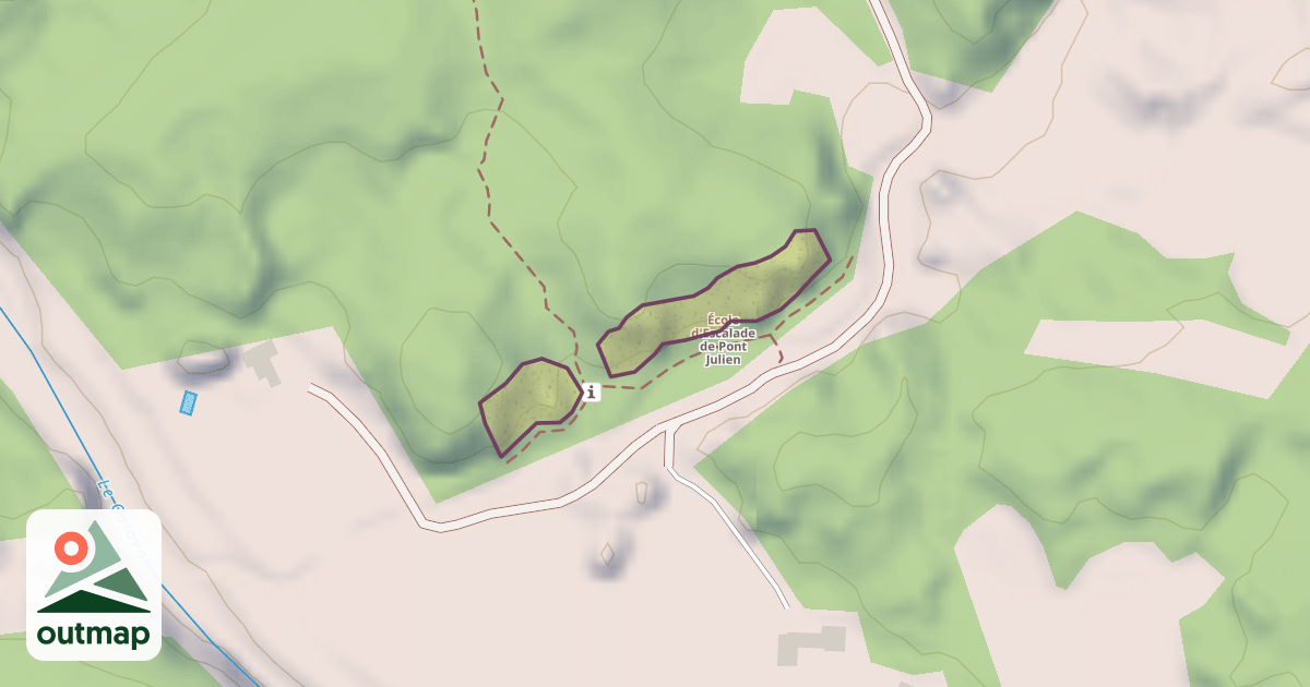 Map of École d'Escalade de Pont Julien