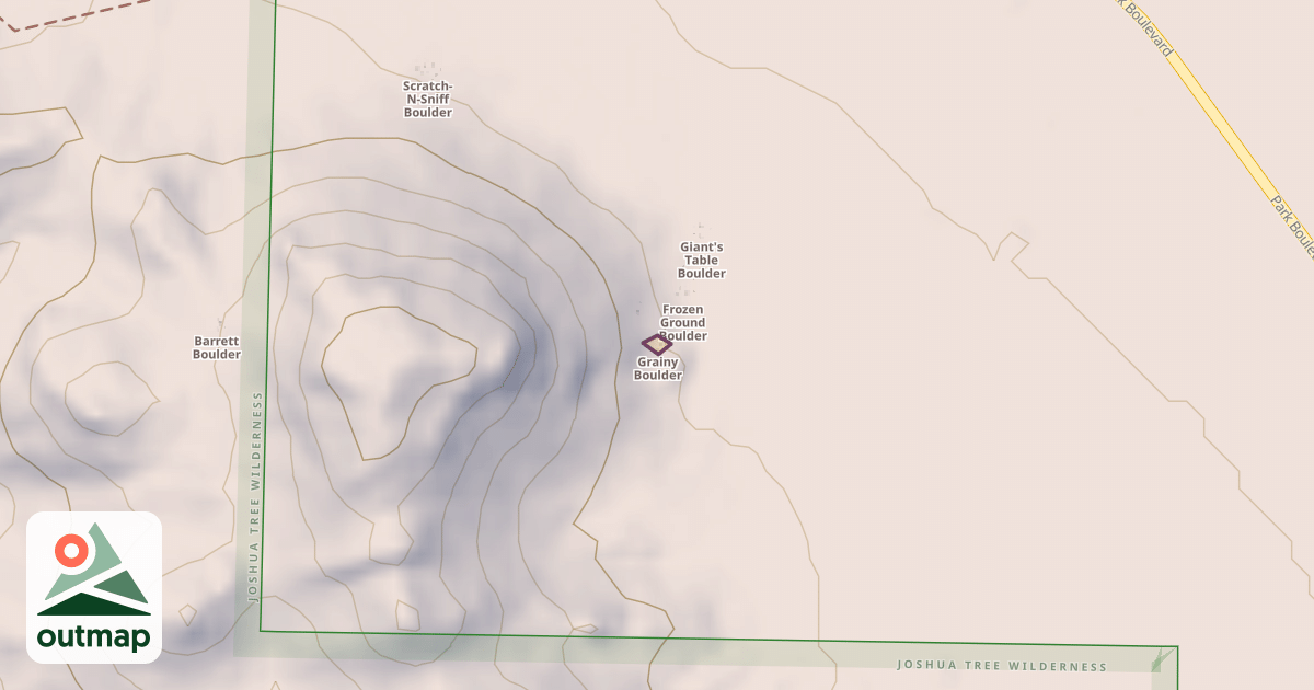 Map of Grainy Boulder